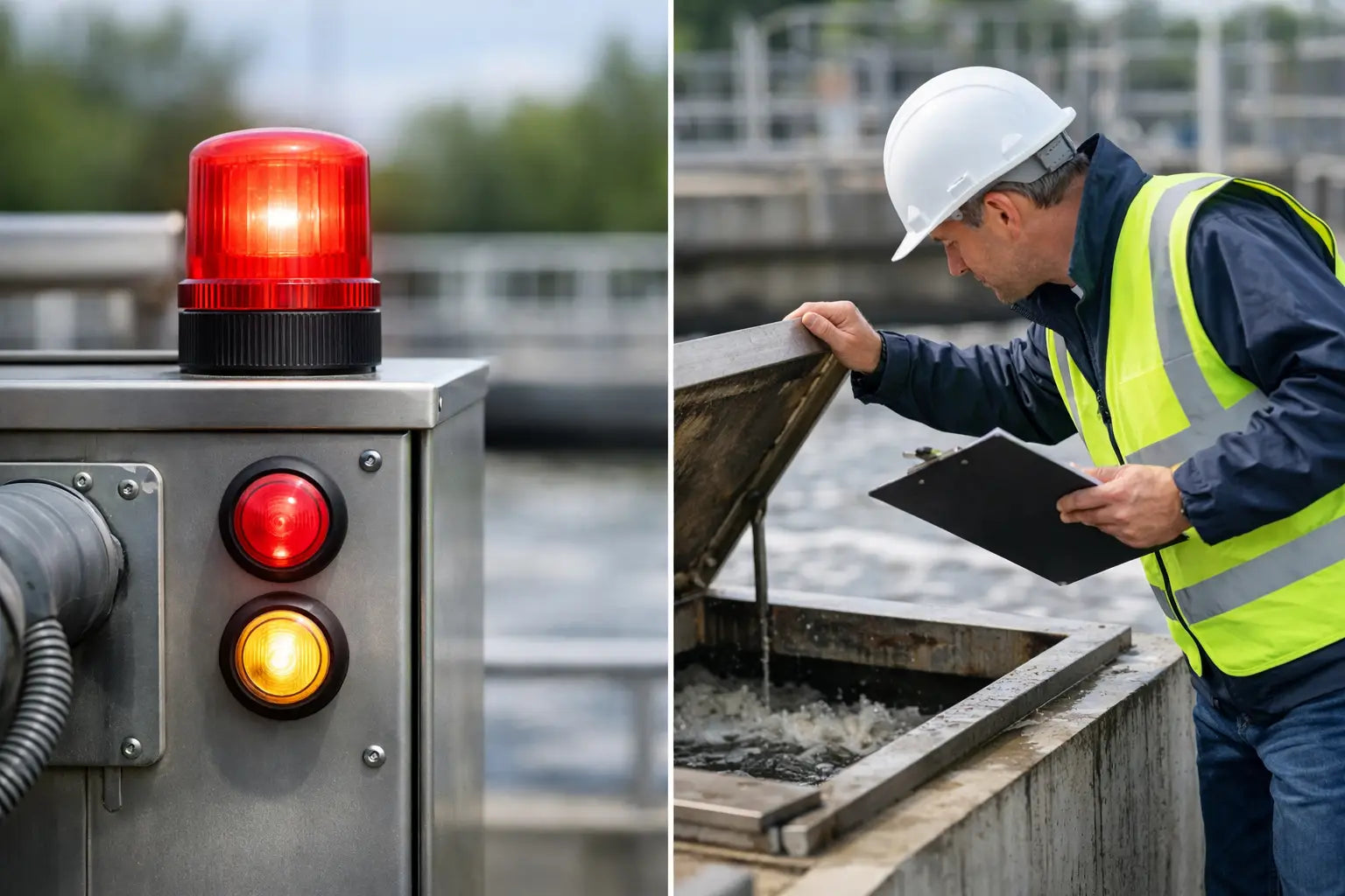 Wastewater Alarm Versus Visual Inspection