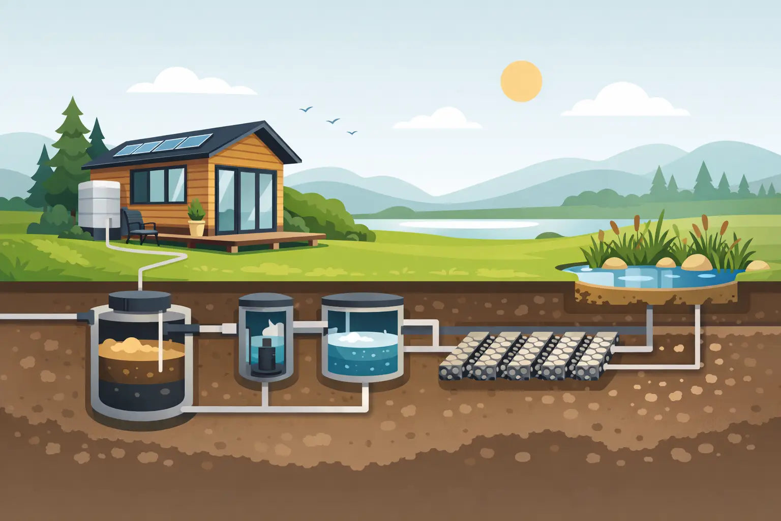 Tiny Home Wastewater Setup Example